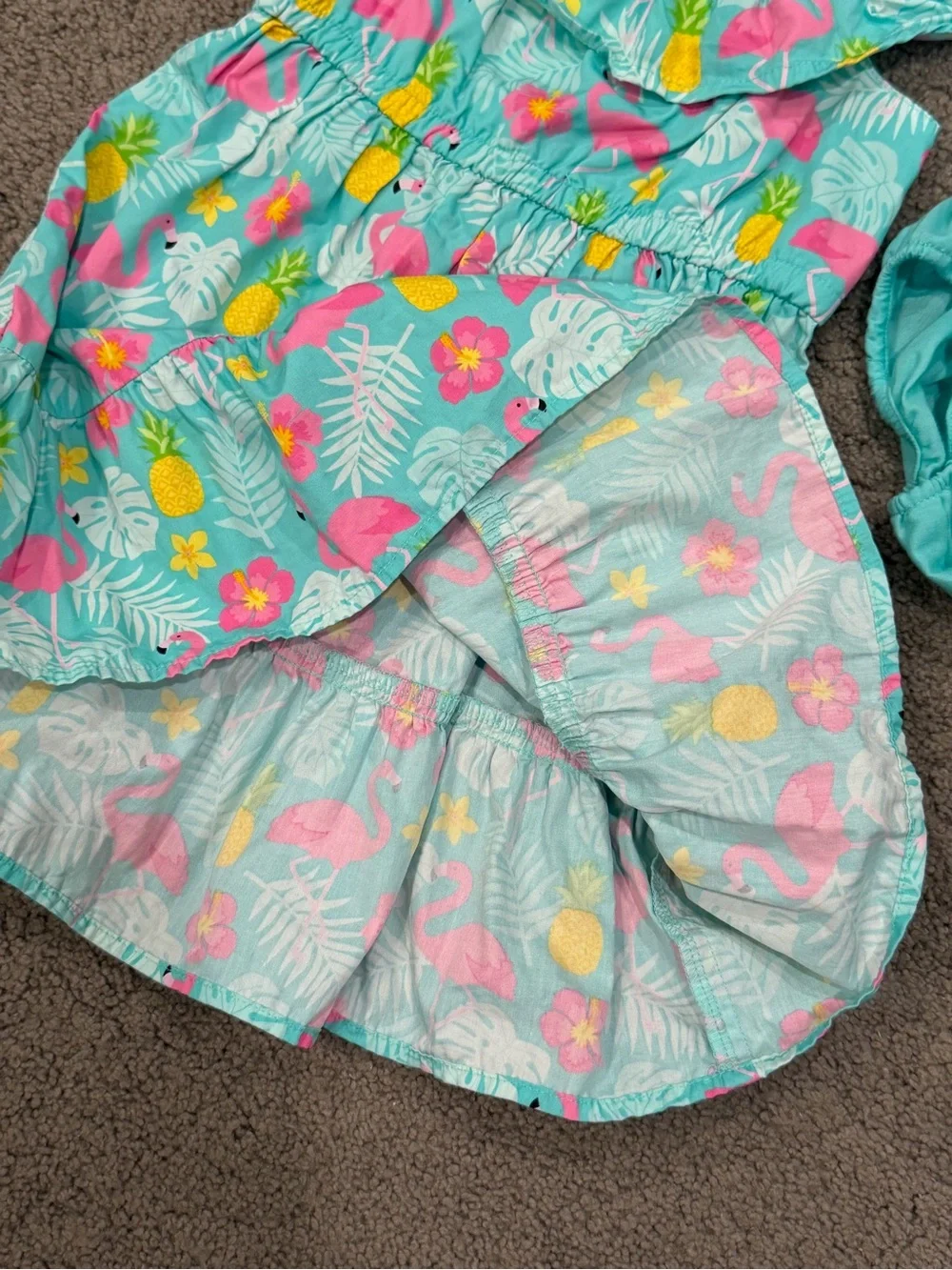 Flamingo Dress with Bloomers